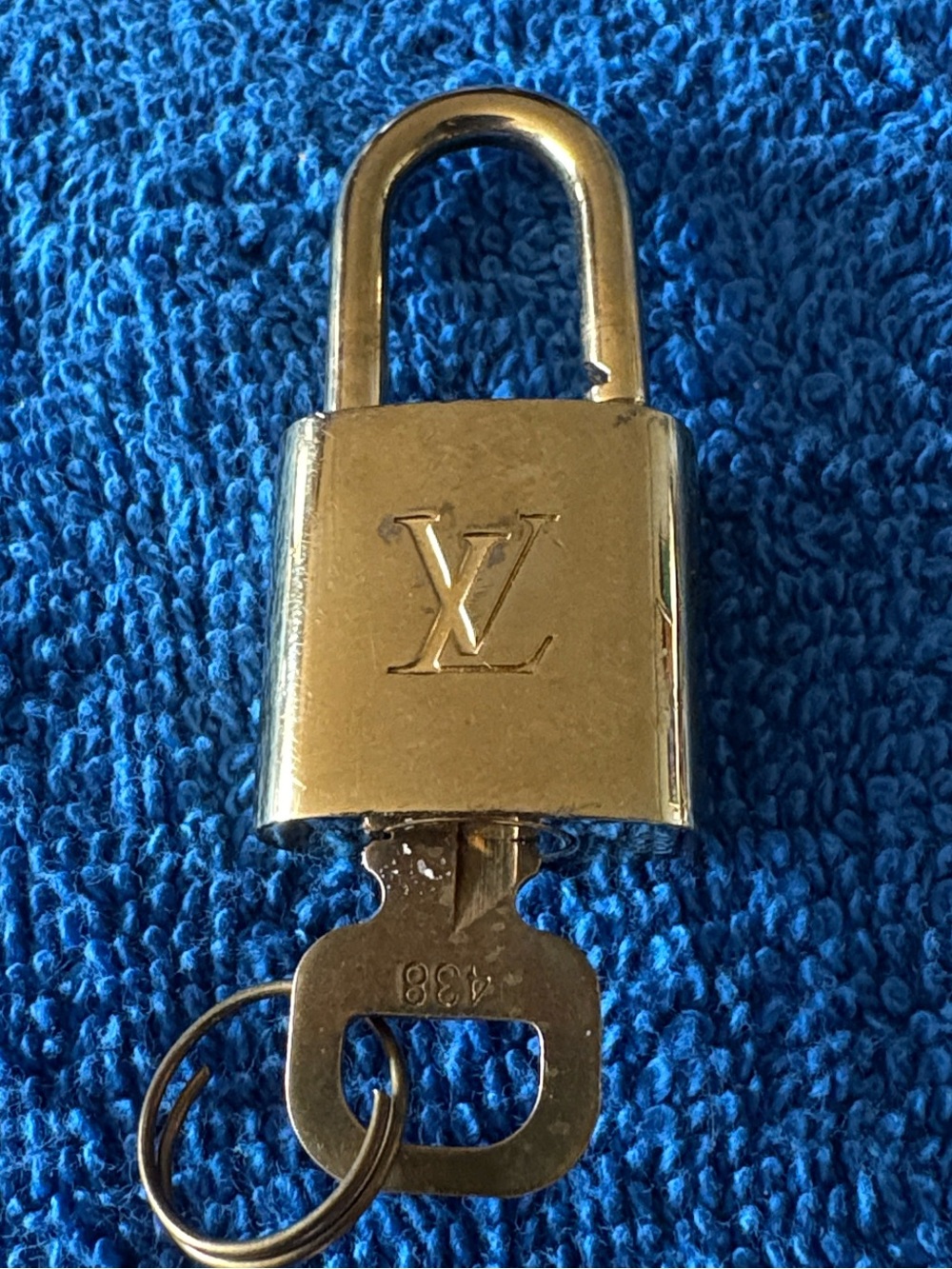 Louis Vuitton Gold-tone Padlock and Key Charm